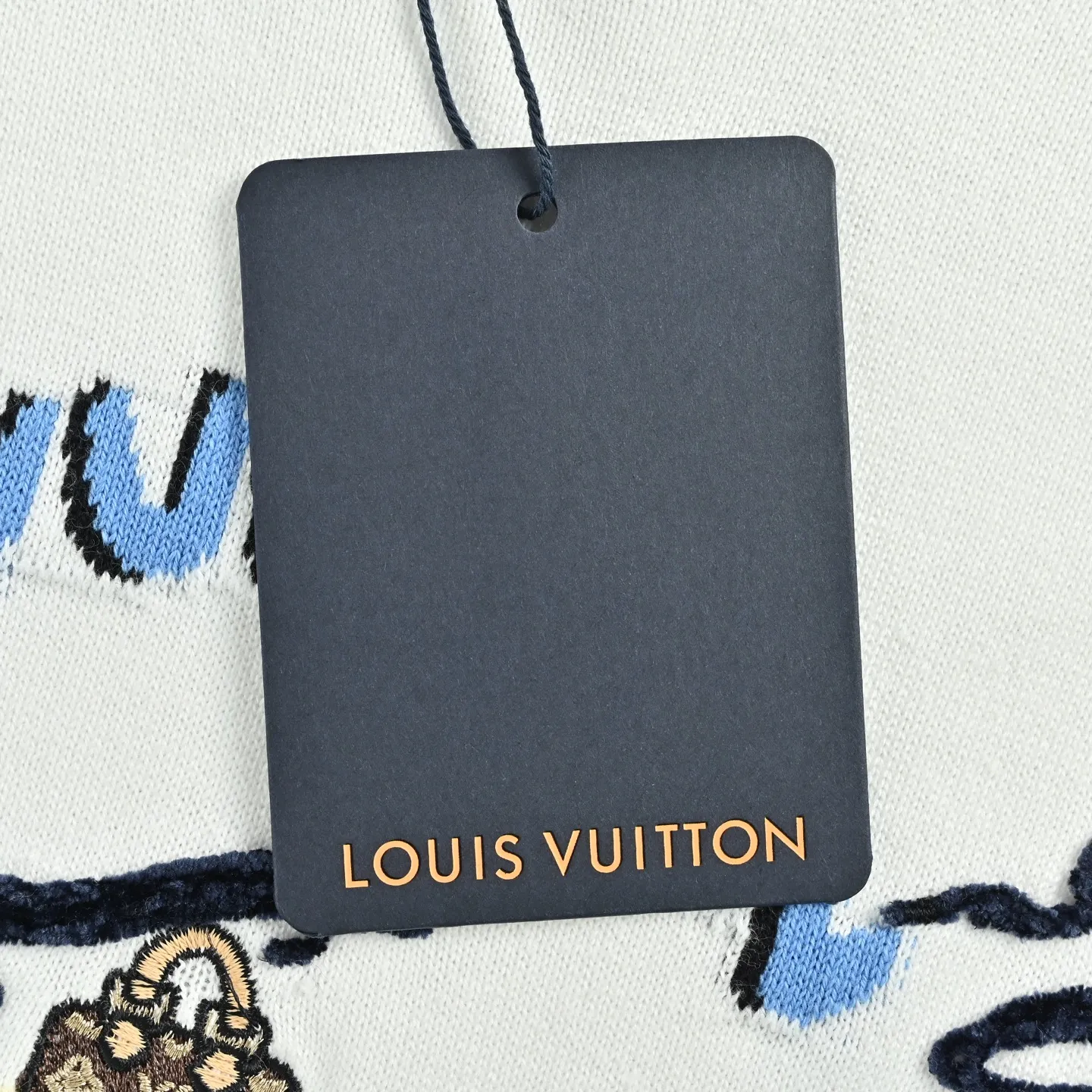 Louis Vuitton/Louis Vuitton Nigo joint letter embroidery jacquard pattern knitted short sleeves